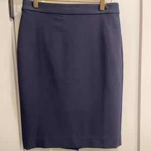 J Crew Navy Pencil Skirt, size 0
